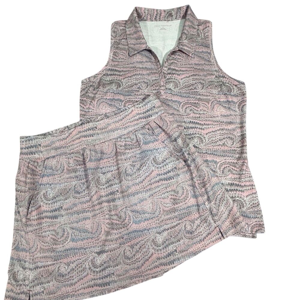 Travis Mathew Paisley Golf Skort And Top Set Women’s Large Tennis Pickleball